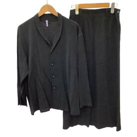 ♪♪【中古】JURGEN LEHL ヨーガンレール レディース セットアップ ジャケット スカート SIZE M ブラック Bランク