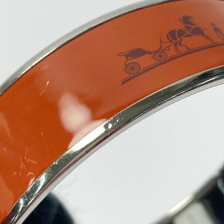 楽天市場】【中古】HERMES エルメス エマイユGM バングル オレンジ 