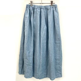 ☆☆【中古】fog linen work リネン スカート サイズ 不明 レディース D78137 スカイブルー Sランク