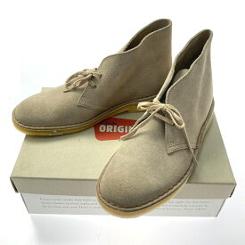 ☆☆【中古】CLARKS クラークス デザートブーツ チャッカブーツ 13292 ベージュ系 サイズ UK 8 US 8 1/2 メンズ 箱付き Bランク