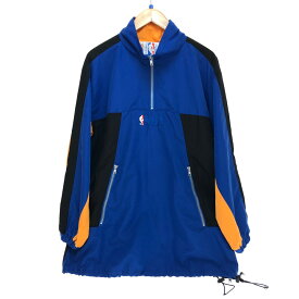 □□【中古】NBA ナイロンアノラックジャケット MAサイズ ブルー Cランク