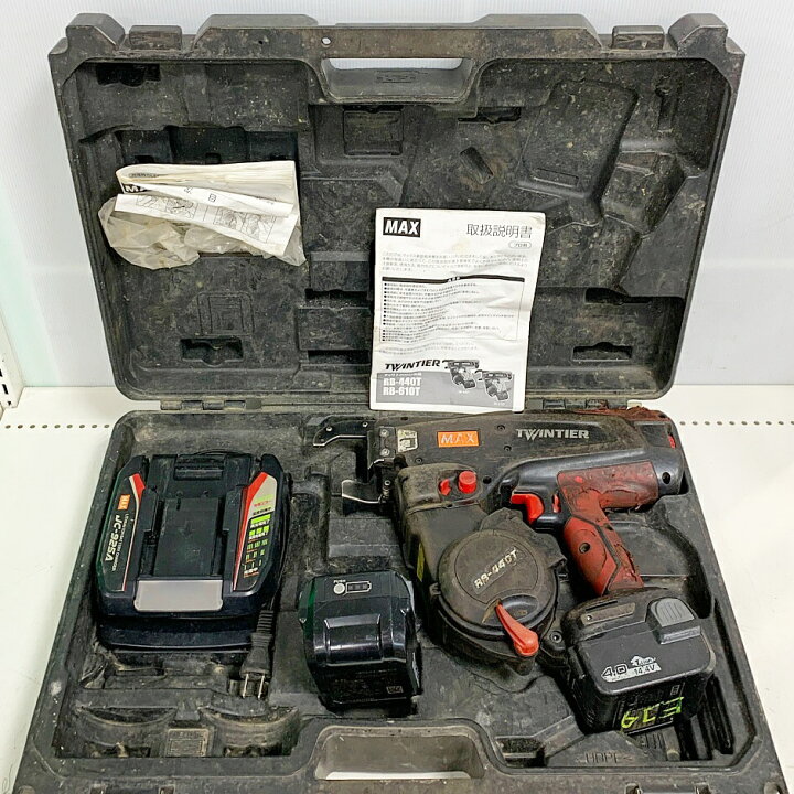 楽天市場】♭♭【中古】MAX マックス リバータイヤ 鉄筋結束機 充電器 