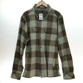 □□【中古】KAVU 長袖チェックシャツ Mサイズ 19810964177005 ベージュ Aランク