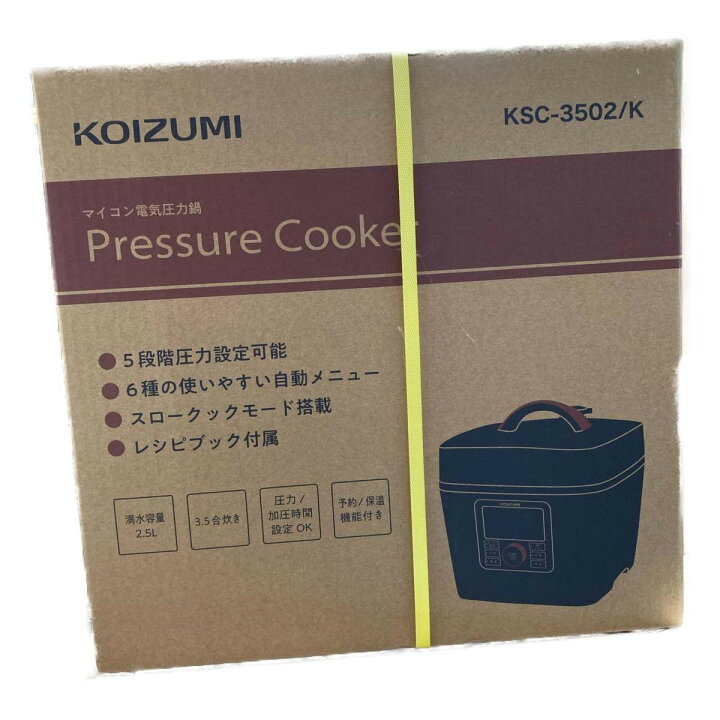 ◇◇ KOIZUMI コイズミ マイコン電気圧力鍋 2022年製 ブラック KSC 