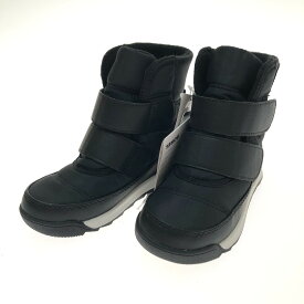 □□【中古】SOREL ソレル キッズ スノーブーツ チルドレン ウィットニーIIストラップ 15cm NC3919-010 ブラック Aランク