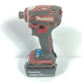 ＊＊【中古】MAKITA マキタ 18V 充電式インパクトドライバ バッテリ1個付 ※充電器なし TD172D オーセンティックレッド Cランク