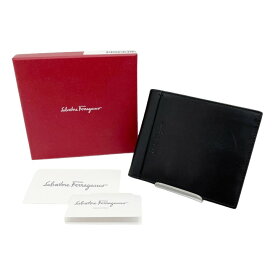 ◆◆【中古】Salvatore Ferragamo サルヴァトーレフェラガモ 財布 2つ折り財布 ネイビー Bランク