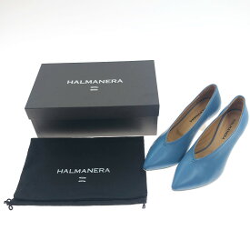 〇〇【中古】HALMANERA 靴 パンプス サイズ36 VIOLA03 スカイブルー ポインテッドピンヒールデザインパンプス Bランク