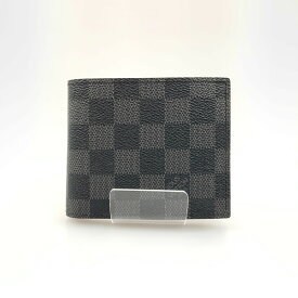 〇〇【中古】LOUIS VUITTON ルイヴィトン ダミエ グラフィット ポルトフォイユ マルコNM 二つ折り財布 N63336 ブラック Aランク