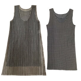 ♪♪【中古】ISSEY MIYAKE イッセイミヤケ PLEATS PLEASE アンサンブル メッシュ 総柄 SIZE 3 PP01-JT653 Bランク