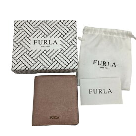 ♪♪【中古】FURLA フルラ レディース コンパクト 2つ折り財布 ピンク Bランク