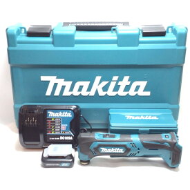 ΘΘ【中古】MAKITA マキタ マルチツール 10.8V 充電器・充電池1個・ケース付 程度A TM30DSH ブルー Aランク
