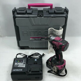 ◇◇【中古】HITACHI 日立 インパクトドライバ 充電器・充電池1個・ケース付 コードレス式 WH18DDL パープル Cランク