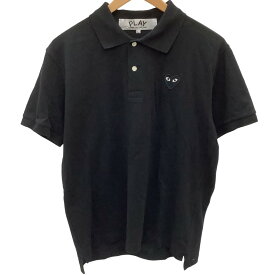 ♪♪【中古】PLAY COMME des GARCONS プレイ コムデギャルソン メンズ ポロシャツ SIZE L ブラック Bランク