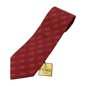 ◆◆【中古】FENDI フェンディ ネクタイ レッド Sランク