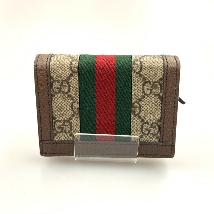 中古 グッチ 二折財布 レディース ブランド GUCCI オフィディア GG  
