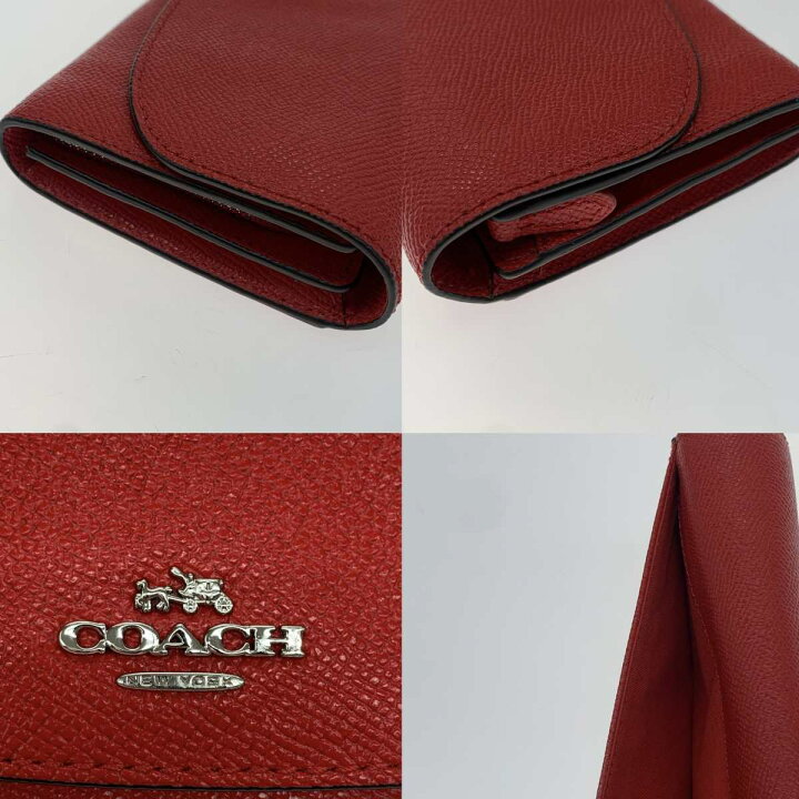楽天市場】○○【中古】COACH コーチ 長財布 F54009 レッド Bランク 