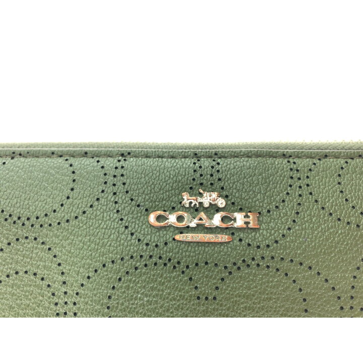 新品未使用】COACH/コーチ レディース長財布 CW715 グリーン コーチ長 