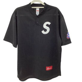 【中古】Supreme シュプリーム メンズ 半袖シャツ SIZE S メッシュ 24FW S Logo Baseball Henley Tee ブラック Bランク