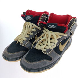 □□【中古】NIKE ナイキ スニーカー　ダンク ハイ マーシャル アンプ　26cm 313171-071 ブラック/メタリック ゴールド Bランク