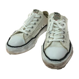 ▼▼【中古】Maison MIHARA YASUHIRO メゾン ミハラヤスヒロ メンズ キャンパスローカットスニーカー 44 A01FW702 ホワイト Bランク