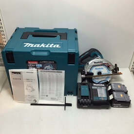 ΘΘ【中古】MAKITA マキタ 丸のこ 未使用品(S) 充電器・充電池2個・ケース付 コードレス式 165mm 18v 322941 HS631DGXS ブルー Sランク