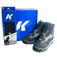 【中古】korkers コーカーズ DarkHorse ダークホース 30cm(US12) 替えソール付 FB4710 グレー Bランク