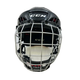 【中古】CCM シーシーエム アイスホッケーヘルメット　フェイスガード付き　サイズL ブラック Cランク