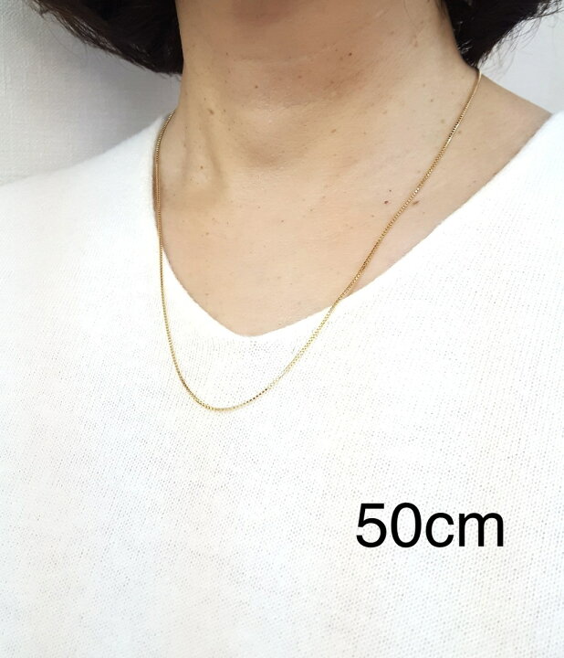 楽天市場】18金 ベネチアン チェーン 50cm 幅1.0mm スライド式 K18 YG 