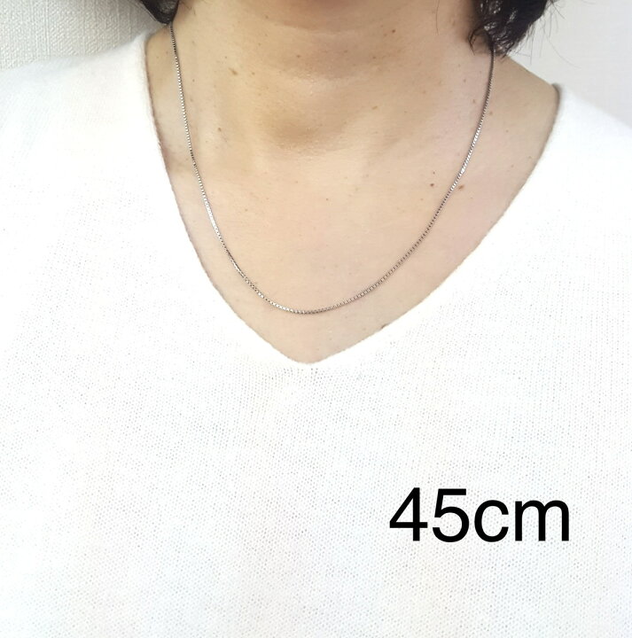 楽天市場】プラチナ Pt850 ベネチアン 45cm 幅1.0mm スライド式 