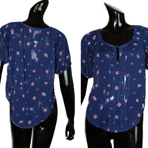 【L.A.直輸入】Abercrombie&Fitchアバクロ小花模様のシースルーブラウス