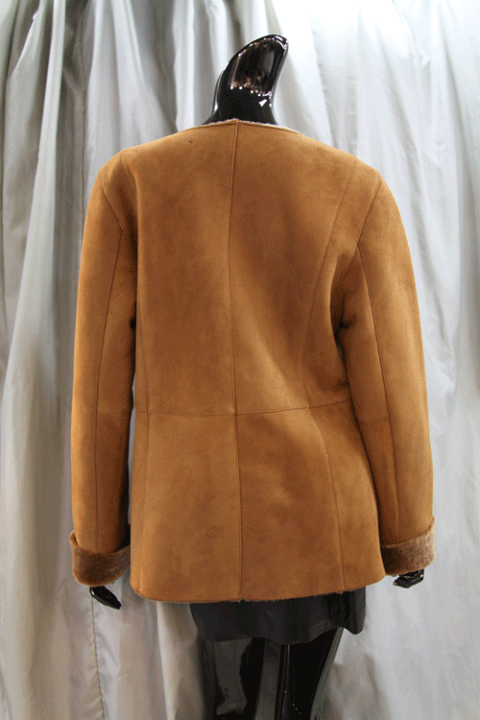 楽天市場】【OFF Price】メリノ ノーカラー ムートンコート 毛皮コート  