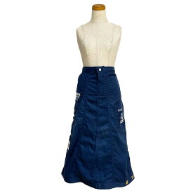 竹原クロージング　オリジナルスカート　ロングスカート　Aラインスカート 　ゆったりサイズ（ ネイビー） 89
