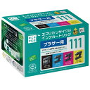 【楽天倉庫より365日発送】　LC111-4PK　エコリカ　ECI-BR111-4P BROTHER　インクカートリッジ　リサイクル