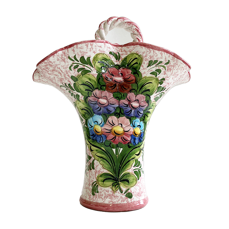 おしゃれな イタリア製 花瓶 お花 <br>人気 花器 陶磁器 オブジェ 玄関 リビング 寝室 カラフル かわいい インテリア 置物 祝い プレゼント 贈り物 ギフト