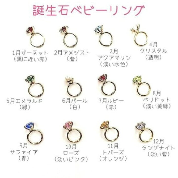 楽天市場】組み合わせセット販売用ベビーリング 【誕生石】【誕生月 