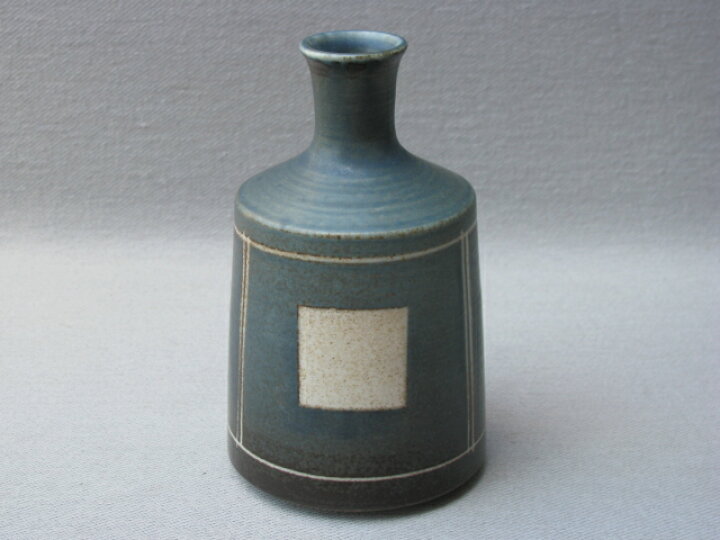 楽天市場】【作家一点物】【日展作家/亀井勝】【花入/花瓶】青灰釉一輪 