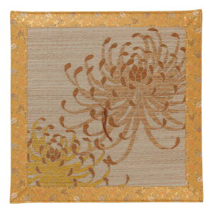 夏用座布団 天然い草使用 「大菊・金茶」 リバーシブル No.42/座布団 仏間用座布団 仏前座布団 お寺様用座布団 寺院 お寺用座布団 法事 お坊さん お寺さん 住職