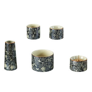 仏具5点セット 「ゆい花」 5具足 美濃焼選べる5色 仏具セット 仏具 セット 陶器 国産 モダン仏具 仏壇 仏具 花立て 香炉 燭台 火立て 仏器 茶器 モダン 仏具セット 桜 さくら
