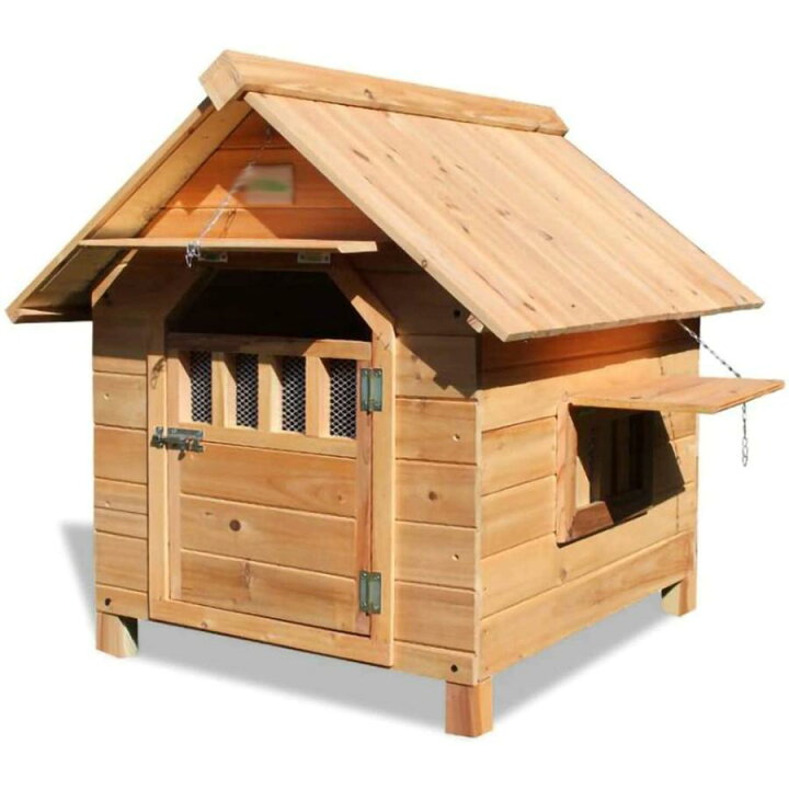 楽天市場】犬小屋 屋外用 大型犬 木製 犬舎 中型犬 超大型犬 屋根 ドア 