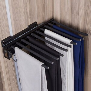 引き出し式パンツハンガーレール 押入れ スライドズボンラック 伸縮式 ズボンハンガースラックスハンガー 衣類収納 多機能 スラックスハンガーラック クローゼッ
