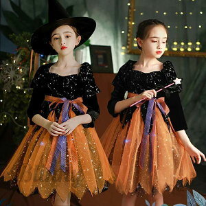 ハロウィン コスプレ ハロウィン 子供用 魔女 帽子 ワンピース 魔法の杖 女の子 コスプレ衣装 チュチュ 魔法使い ウィッチ デビル 魔法師 手品師 パーティー用品