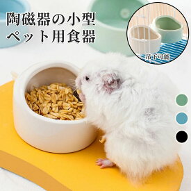 陶器 ケージ用 ペット 高さ調節 みず おしゃれ 水飲み 餌皿 こぼれ えさ 高さ 器 餌入れ お かわいい フード 食器 餌 ージ 容器 ウォーター ボウル 取付 取り付け 水入れ フードボ ハムスター インコ 鳥 小動物用