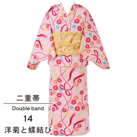 【4日19時〜28H限定20％OFFクーポン対象】【ランキング2位獲得】 浴衣 子供 簡単着付け 女の子 セパレート ワンピース キッズ 帯セット 和柄 レトロ 綿100％ コットン 夏祭り 夕涼み会 花火 盆踊り お盆休み お祝い プレゼント 100cm 110cm 120cm 130cm 140cm 朝顔 紫陽花 桜