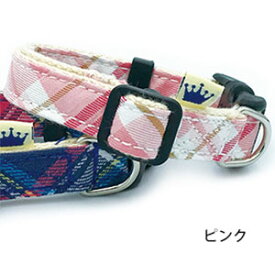 フェリーク オリジナルチェックカラー ピンク Sサイズ （犬用首輪） 【メール便可】