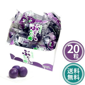 ぶどう味カリカリ梅 20個入り(1箱) 村岡食品 個包装 箱入り未開封のままお届け