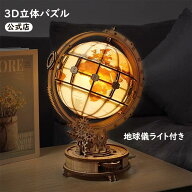 【全店P10倍】立体パズル 地球儀 ROKR ウッドパズル 3Dウッドパズル ライト オーナメント 木製 パズル ラ…