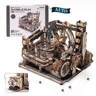 【SALE★1596円OFF】ROKR 立体パズル 木製 3D ウッドパズル 電動マーブルラン コースター ギア 軌道 連動…