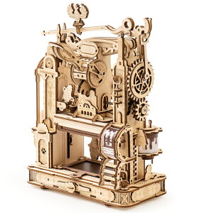 立体パズル 大人 子供 ROKR ウッドパズル 3Dウッドパズル 木組み 立体パズル 印刷機 プリンター 可動式モデル 大きめ 存在感ある メカニカル 木製 3D ウッドパズル スタンプ印刷 趣味 工作キッ