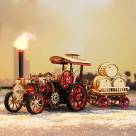 【全店P10倍】立体パズル 3D 木製 ウッドパズル ROKR 木製パズル、蒸気機関車組み立てキット プラモデル …
